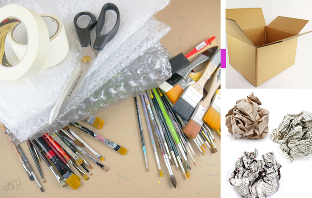 How to Pack Artists' Brushes when Moving by Amylee