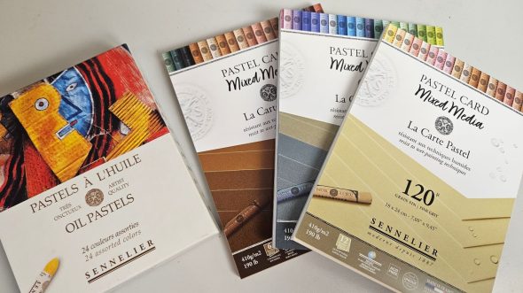 Papier Pastel à L’huile 15x15 Cm – Lot De 50 Feuilles épaisses (200 G/m²), Pour Artistes, Croquis, Dessin