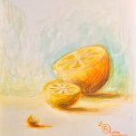 Un citron en technique mixte par Cynthia Dormeyer
