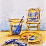 Tuto dessin : scénette artistique par Cynthia Dormeyer