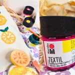 Peindre sur tissu avec Marabu Textil et des fruits et légumes