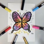 Test et tutoriel des Posca pointe pinceau par EloDraw