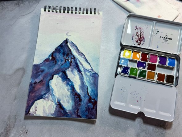 Peindre une montagne et ses détails